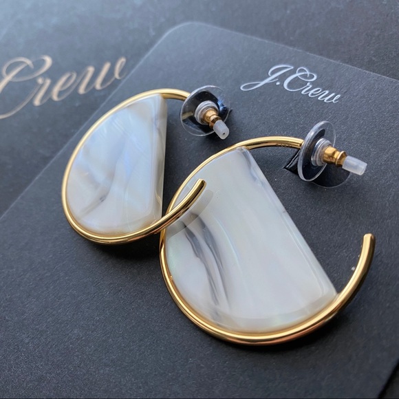 New J. Crew Acetate hoop earrings - Picture 2 of 9